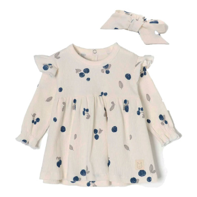 Платье и повязка Blueberry Крошка Я 9834333 молочные 1